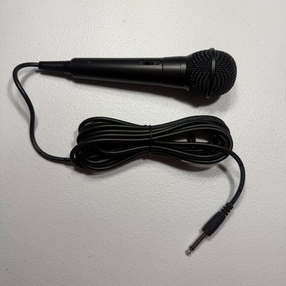 Wired Dynamic Microphone w/ 1/4" Jack – Black Vocal Mic, Long Cable - Picture 1 of 4